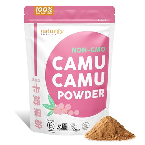 naturgy Camu Camu Powder 448% Daily Vitamin C 100% Pure Non-GMO Amazonian Superfruit Vegan Paleo & Gluten-Free 3 oz