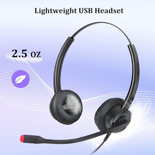 Casque de travail à domicile USB avec micro à réduction de bruit dynamique - 6