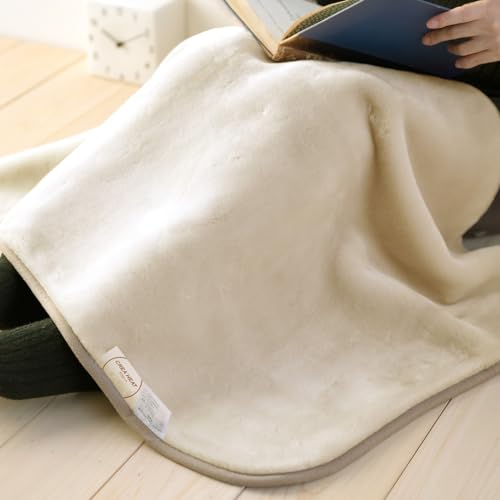 西川 毛布 アクリルひざ掛け毛布 100×60cm 厚手 吸湿 発熱 素材使用 ブランケット 日本製 52336 エクリュベージュ[30] その他