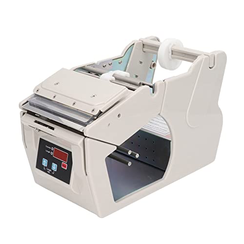 XHTLLO Portable Automatic Label Dispenser with Counting Function, Wrinkle-Freely Label Peeling Machine for Multi Label Types(US110V)