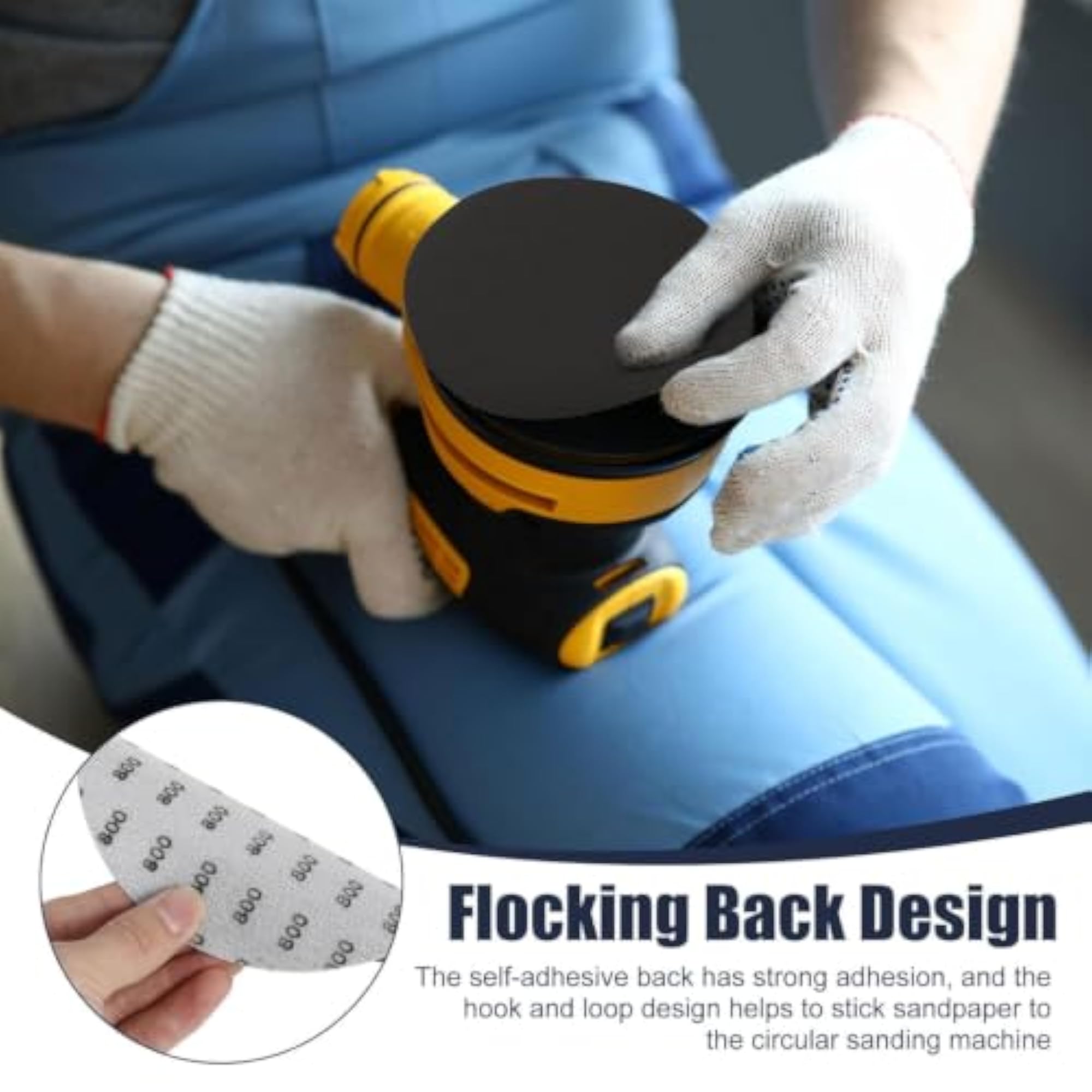 70Pcs 150mm Sanding Discs for Random Orbital Sander
