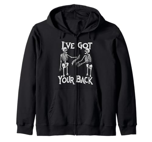Esqueleto I've Got Your Back Funny Gothic Dark Humor Friends Sudadera con Capucha