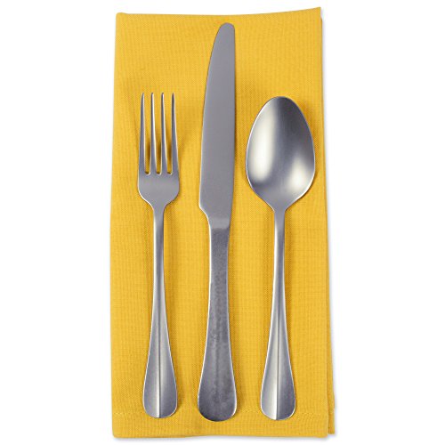 Dii Solid Napkin Set Collection, 20X20, Marigold, 6 Piece #TOP4