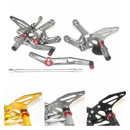 Commandes Reculées R6 2006-2016 Moto CNC Repose-Pieds Réglables kit complet - 3