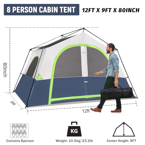 Heavy Duty 8-Person Camping Tent