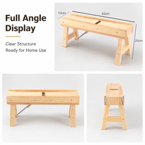 Máquina de afeitar de hielo manual de madera con protector de mano 8
