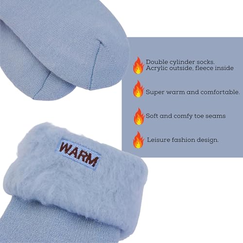 Image of DYMIAG 3 Pairs Women's Warm Winter Thermal Thick Socks - Crew Length Boot Super Soft Socks Gifts for Women, Mom
