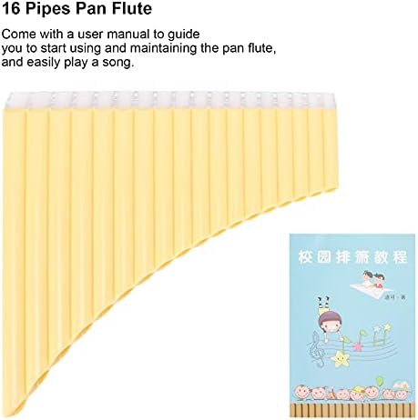 Pan Flute ABS 16‑Tone Tube C Key Musical Instruments with Nylon Padded Handbag for Children Adults Beginners(yellow) 5 41jAEvim+LS. AC