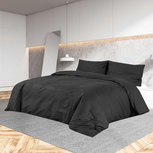 Housse de couette noire 140x200 contre les taches de literie difficiles - 3