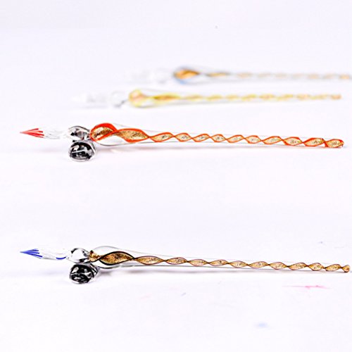 Image of NUOLUX Glass Signature Crystal Dip Sign Gift Pen for Writing (Black)