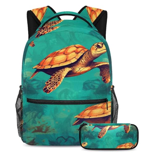 Cartable grande capacité pour ados résistant avec sa trousse assortie