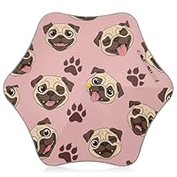 Cartoon Pug Paw Prints print Girls Umbrella Kids Large Boy Umbrellas for Rain Toddler Uv Protection Sun Umbrella print