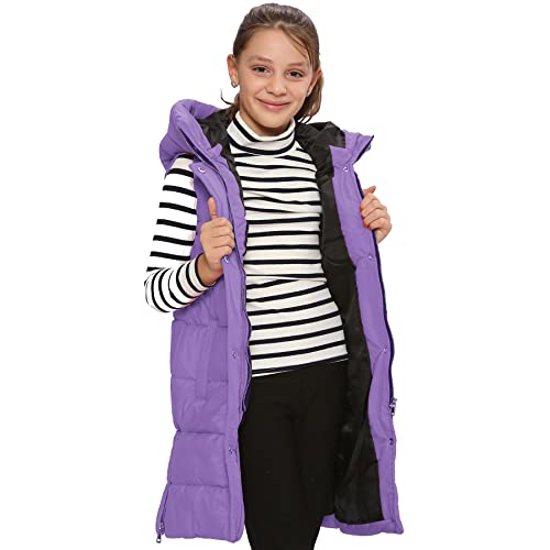 Kids Girls Fashion Oversized Gilet Long Line Style Jacket Long Sleeveless Coat3