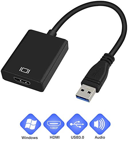 USB 3.0 to HDMI Adapter,HD 1080P Video Graphics Cable Adapter, for Laptop Computer