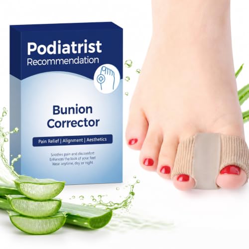Habioer Hallux Valgus Bandage, Weich Silikon Gel Pad entzündeten Fußballen Fuß Zwei Zehenspreizer Separator Corrector （schwarz）