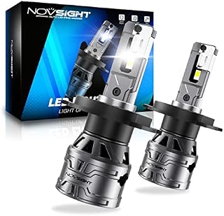 NOVSIGHT H4/9003/HB2 LED Headlight Bulbs 13000 Lumen 300% Brighter Hi/lo Conversion Kit 60W 6500K Cool White Extremely Fast Cooling Halogen Replacement