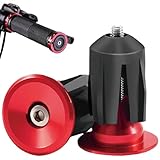 VANSIHO Bike Handlebar Ends Caps with Screw (Red)