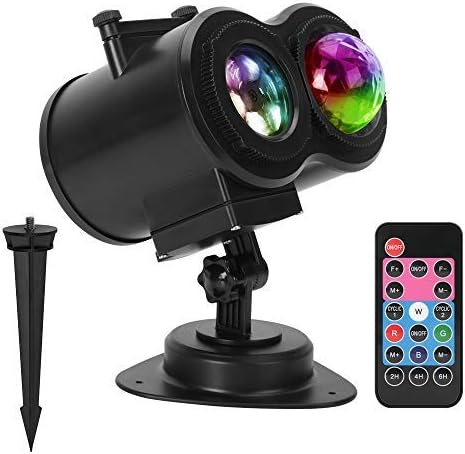 Ocean Wave Christmas Projector , 2-in-1 Remote Control Moving Patterns with Ocean Wave LED Landscape Lights Waterproof Outdoor Indoor Xmas Theme Party Yard Garden Decorations, 16 Slides 10 Colors