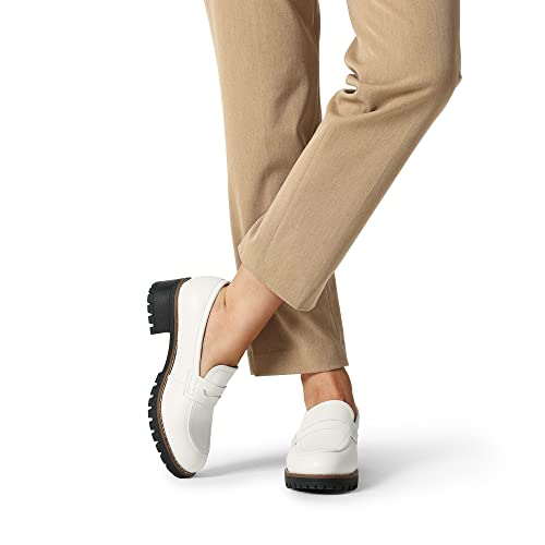 Image of DREAM PAIRS Women's Platform Chunky Heeled Loafers, Womens Business Casual Shoes