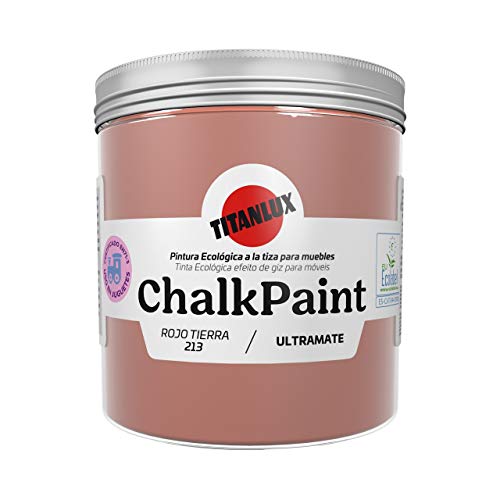 Titan - Chalk Paint Pintura a la Tiza (750 ml, Rojo Tierra)
