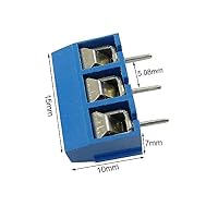 Aihasd 30 Stück KF301-3P Screw Terminal Leiterplatten-Anschlussklemme Block 5.08mm 3 Pin Pitch Klemme Printklemme 300V 16A – Ansicht 4