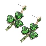ifundom 1 Par Pendientes Trébol Aretes Pendientes De Niñas De Moda De Danza Irlandesa De Trébol De Mujer Nuevos Joyería De Fiesta Green Aleación