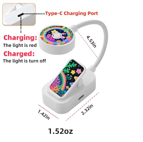 Image of 4 Pack Rechargeable Book Lights Bulk for Reading in Bed,3 Color,Adjustable Brightness,Clip on to Book Lights for Reading at Night (Multi-Colored, 4 Pack)