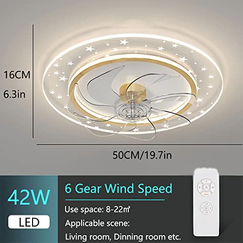 Ventilateur de plafond muet à intensité variable LED 6 vitesses - 3