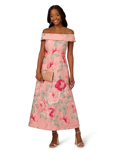 Image of Adrianna Papell Off Shoulder Jacquard Dress