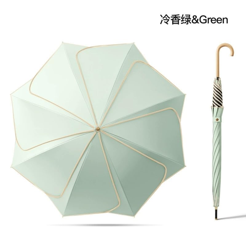 Tanosimi 日傘 完全遮光 uvカット 遮光率 100% UPF50+ レディース 長傘 雨傘 16本骨 軽量 耐風 丈夫 超撥水 雨具 台風対策 梅雨対応 スポーツ観戦用 おしゃれ 可愛い 晴雨兼用