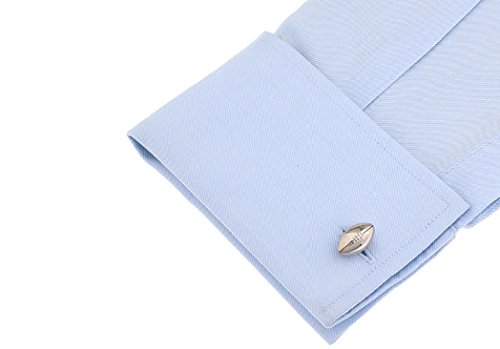MRCUFF Football Pair Cufflinks in a Presentation Gift Box & Polishing Cloth3