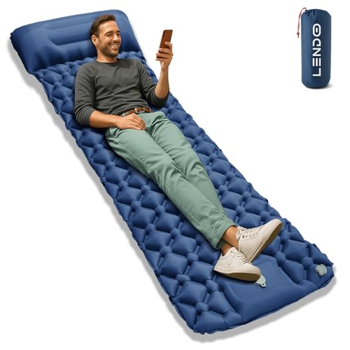 LENDOO Materassino da Campeggio, 195*60CM Materassino Autogonfiante con Cuscino Ultraleggero...