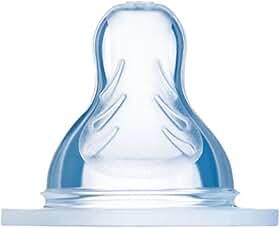 MAM Baby 1 Bico de Mamadeira de Silicone SkinSoft Tamanho X, Fluxo Super Rápido para Crianças 6+ Meses, Transparente