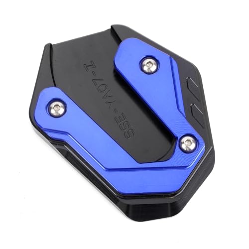 Passend für Yamaha MT07 MT-09 Tracer 7/700 gt Tracer 9/GT MT 125 R7 FZ6 Motorrad Kickstand Pad Vergrößerung Unterstützung Seitenständer Verlängerung Pad (blau)