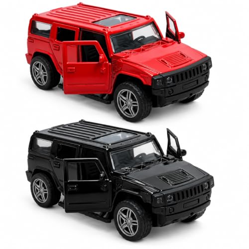 Image of Fortuner 1:32 Scale Die Cast Metal Toy Car with Pull Back Action, Openable Doors,& Boot | Metal Body SUV Model Car for Kids Boys Girls & Collectors (Random Colour) (Hummer)