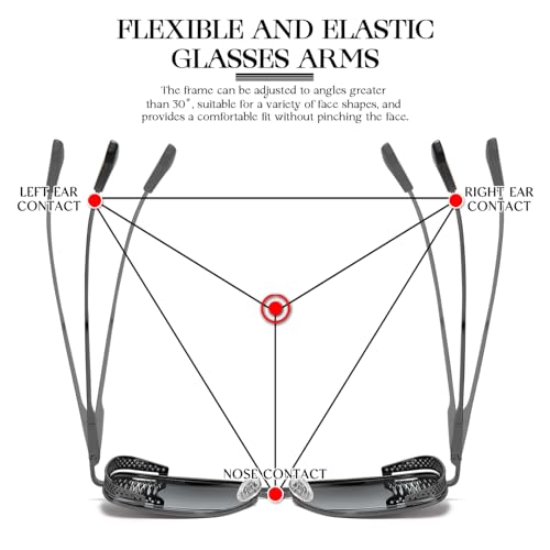 SIPLION Foxdon Polarized Driving Sunglasses Mens - Metal Frame Retro Square Sunglasse Premium Sun glasses3