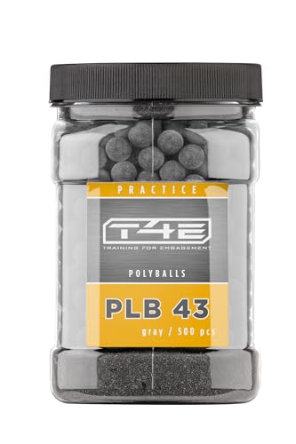 Balas de plástico duro T4E Practice PLB 43 para evitar atascos en marcadoras de calibre .43 5