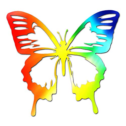 Image of Decorative Decal - Butterfly Monarch 4 inch x 3.75 inch - Tie Dye - Vinyl Sticker