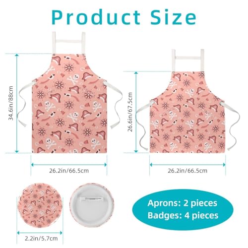 Tablier de cuisine pour nettoyage de la maison et restaurant anti taches rose