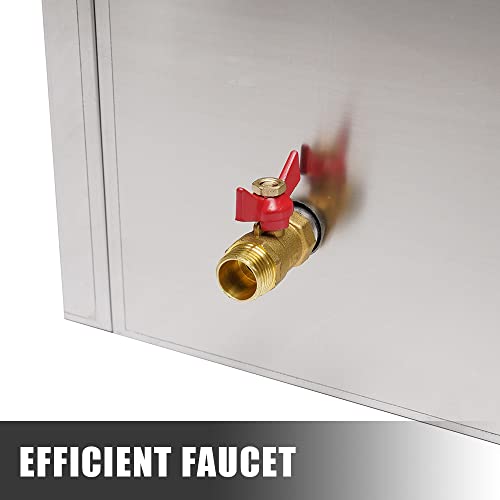 Edelstahl Buffetwärmer, 3 * 7L Behälter mit Deckel, 850 W Gastronomie Chafing Dish mit Speisebehälter Elektrisch Warm-Wasserbad Speisenwärmer – Bild 6