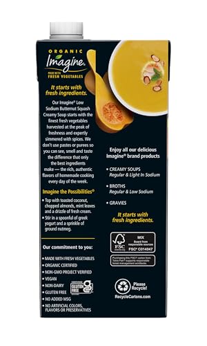 Image of Imagine Light in Sodium Organic Creamy Butternut Squash Soup 32 oz (Pack of 6)