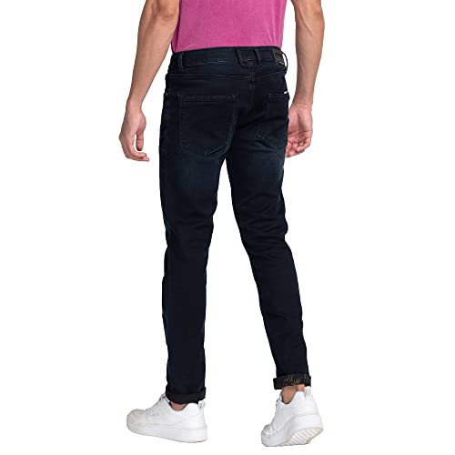 Image of Being Human Dark Blue Slim Fit Denims for Men Clothing