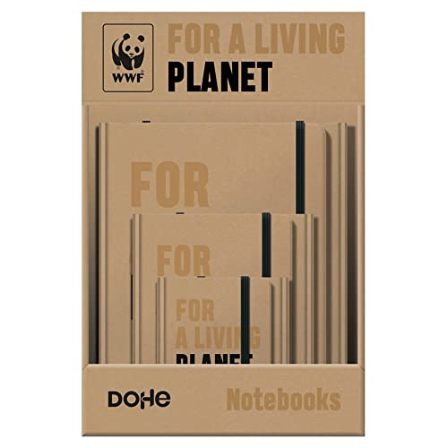 Présentoir ECO WWF 12 cahiers carton A4 A5 A6 à compartiments verticaux