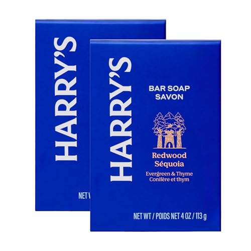 Image of Harry's Bar Soap for Men - Redwood Scent, 4 oz Body Soap Bars, 2 Pack