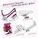 HONEY JOY Kids Bike, 12 14 16 18 Inch Girls Bike w/Training Wheels, Doll Seat, Streamers, Handbrake & Coaster Brake, Fully Enclosed Chain, Princess Style Children Bike (16 Inch, Pink)