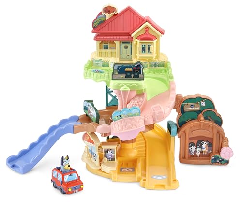 VTech Toot-Toot Drivers Road Trip Play Set Bluey Playset includes Toy Car Vehicle Tracks for Kids with Lights and Sounds For Toddlers 12 Months 2 3 4+ Years English Version