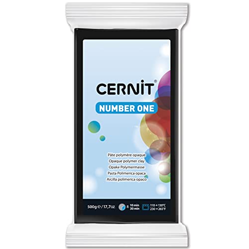 CERNIT CE0900500100C - Pâte polymère Number One 500g - Noir - Opaque