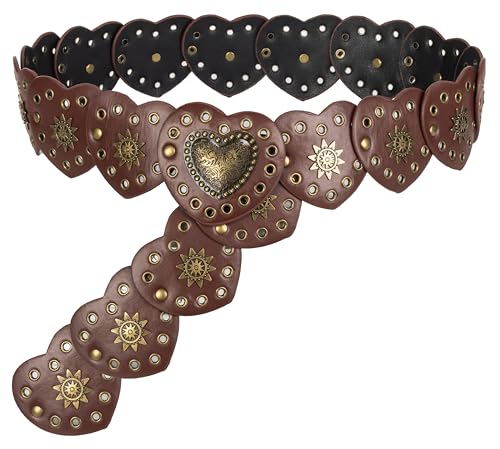Ceintures cœur Eohak style Vintage Western Cowboy pour femmes et hommes