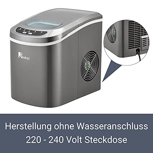 Juskys Eiswürfelmaschine IcyCube - 12 kg / 24 Std. — Eiswürfel in 7-13 min - Eiswürfelbereiter 100 Watt Icemaker klein 2… – Bild 6