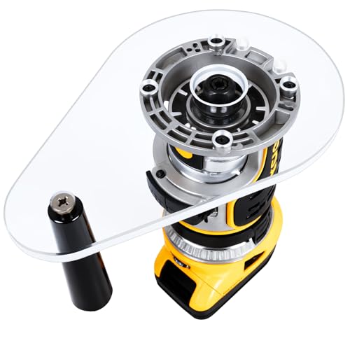 Image of Single Grip Router Base Plate – Pre-Drilled for DeWalt DWP611 & DCW600B Compact Routers | Easy Control for Precise Routing